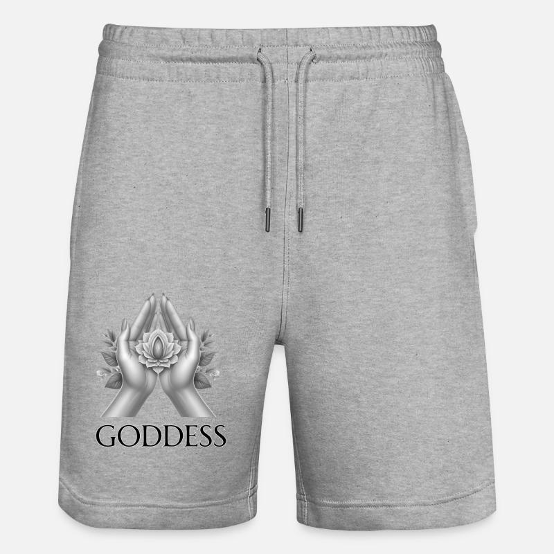 GODDESS (subtitle) #059 - Stanley/Stella Trainer Unisex Organic Jogging Shorts - heather grey