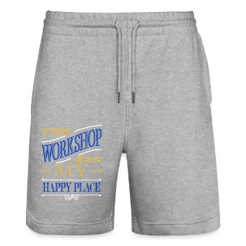 construction carpenter carpenter girl tshirts - Stanley/Stella Unisex Bio Joggingshorts Trainer  - Grau meliert - Vorne - Nik (191cm) & Marisol (170cm)