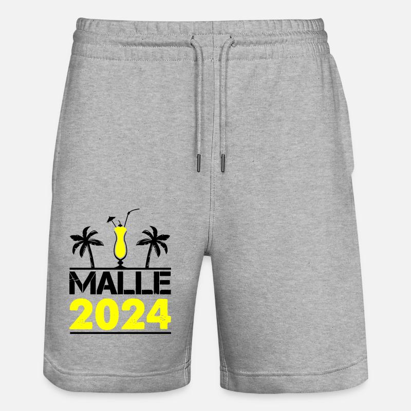 MALLE 2024 - Short de jogging bio TRAINER Stanley/Stella unisexe - gris chiné