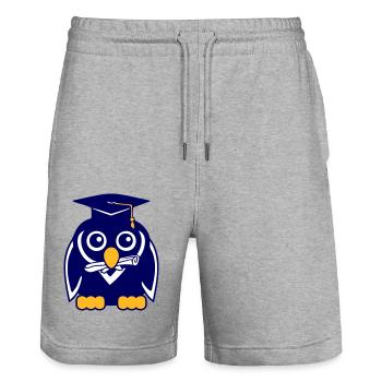 Penguin Graduation Abitur College School Certificate - Short de jogging bio TRAINER Stanley/Stella unisexe - gris chiné - Devant - Nik (191cm) & Marisol (170cm)