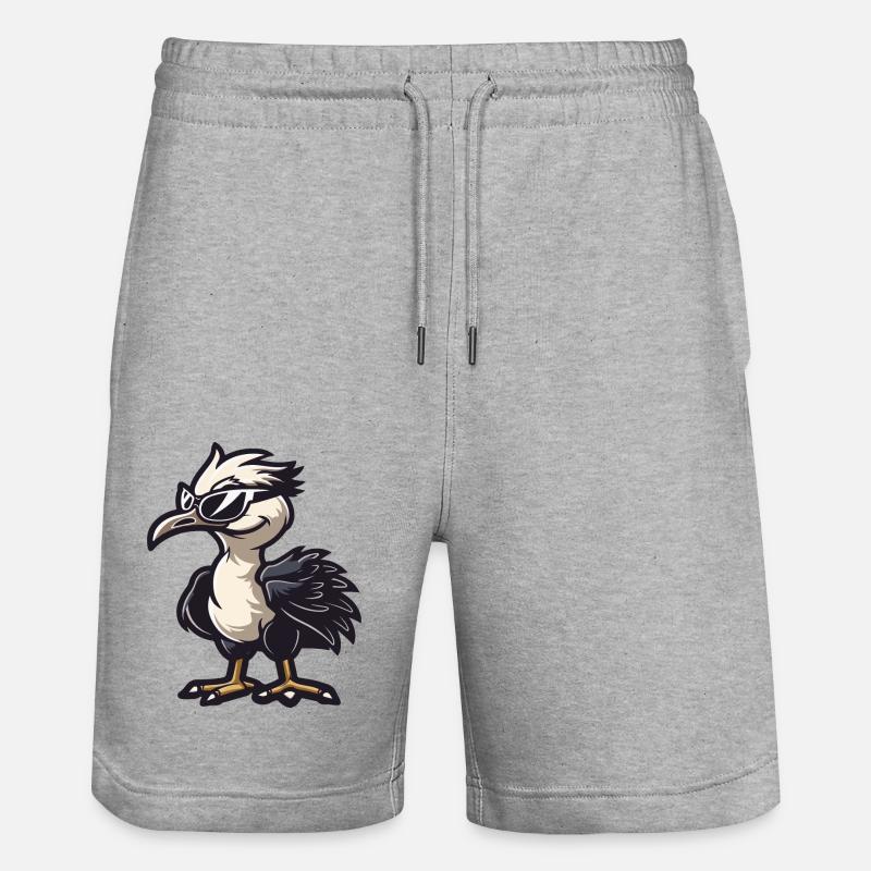Strauß Comic Cool - Stanley/Stella Unisex Bio Joggingshorts Trainer - Grau meliert