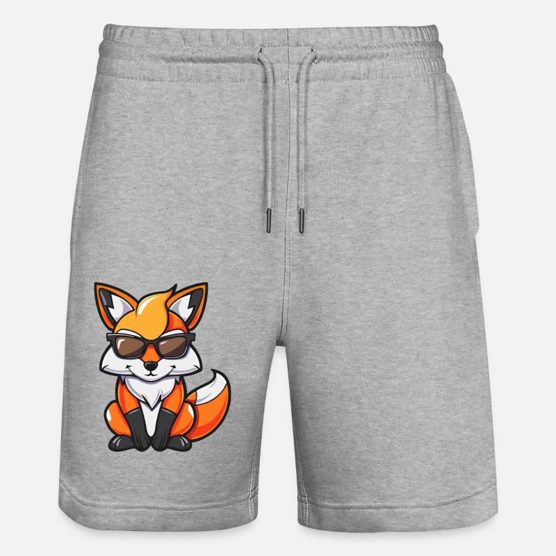 Bande dessinée Fox Cool - Short de jogging bio TRAINER Stanley/Stella unisexe - gris chiné