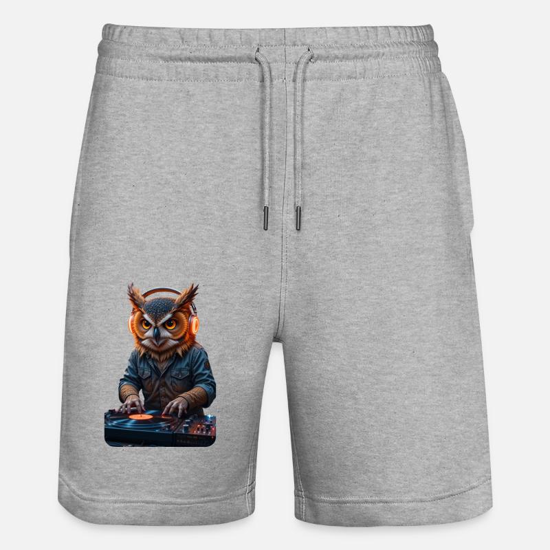 DJ Eule - Stanley/Stella Unisex Bio Joggingshorts Trainer  - Grau meliert