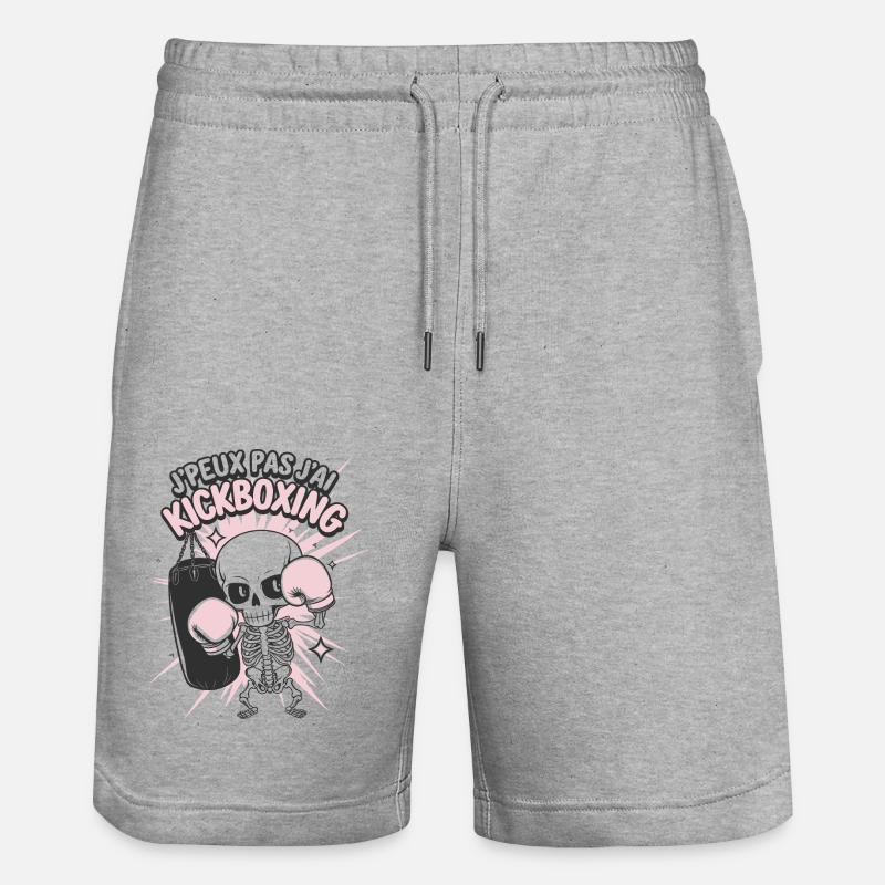 Je peux pas j'ai Kickboxing - Short de jogging bio TRAINER Stanley/Stella unisexe - gris chiné
