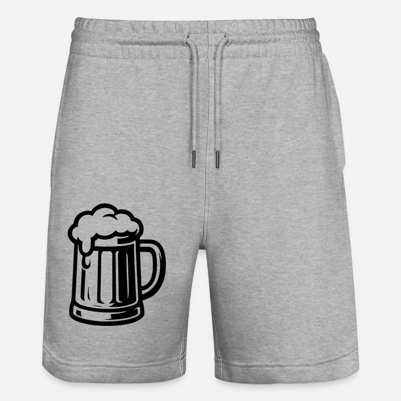 Chope à bière - Short de jogging bio TRAINER Stanley/Stella unisexe - gris chiné