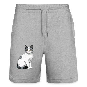 Chats domestiques, Propriétaire, Chat mignon, Chats, Dame - Short de jogging bio TRAINER Stanley/Stella unisexe - gris chiné - Devant - Nik (191cm) & Marisol (170cm)