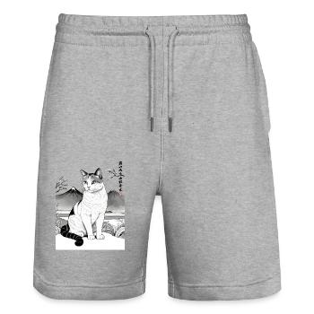 Chats domestiques, Propriétaire, Chat mignon, Chats, Dame - Short de jogging bio TRAINER Stanley/Stella unisexe - gris chiné - Devant - Nik (191cm) & Marisol (170cm)