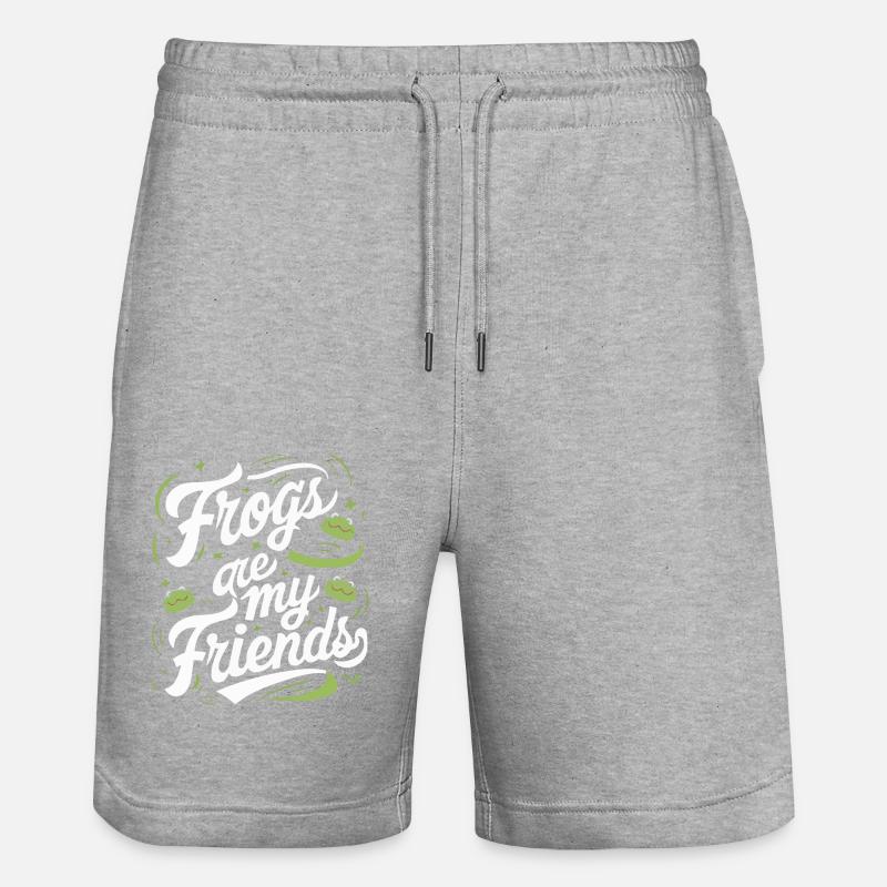 Frog Toad - Stanley/Stella Trainer Unisex Organic Jogging Shorts - heather grey