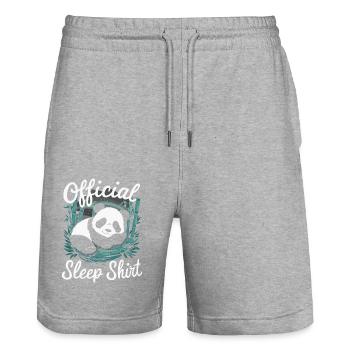 Pandabär Panda Tier Pandas - Stanley/Stella Unisex Bio Joggingshorts Trainer  - Grau meliert - Vorne - Nik (191cm) & Marisol (170cm)