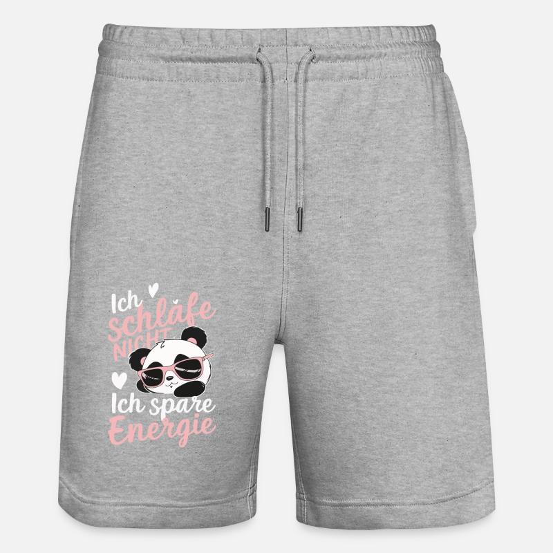Panda Panda Ours Pandas - Short de jogging bio TRAINER Stanley/Stella unisexe - gris chiné