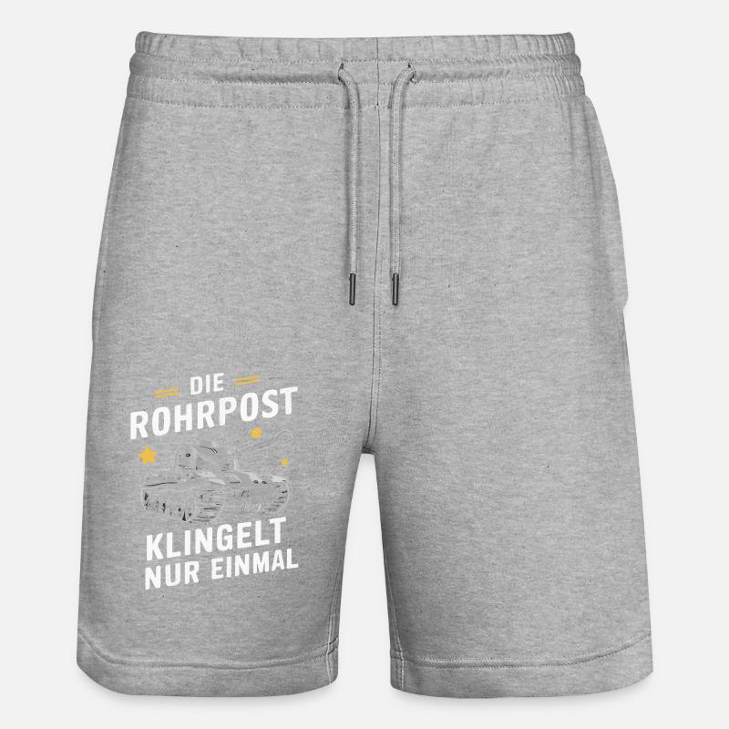 Panzer Kampfpanzer Panzerkampfwagen Panzerfahrer - Stanley/Stella Unisex Bio Joggingshorts Trainer - Grau meliert