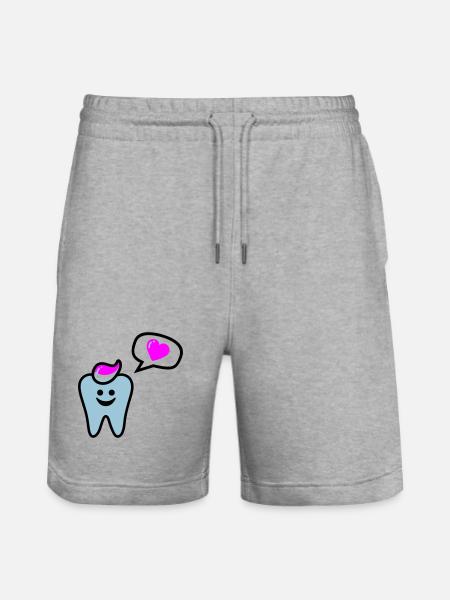 zahn punk zahnarzt dentist - Stanley/Stella Trainer Unisex Organic Jogging Shorts - heather grey