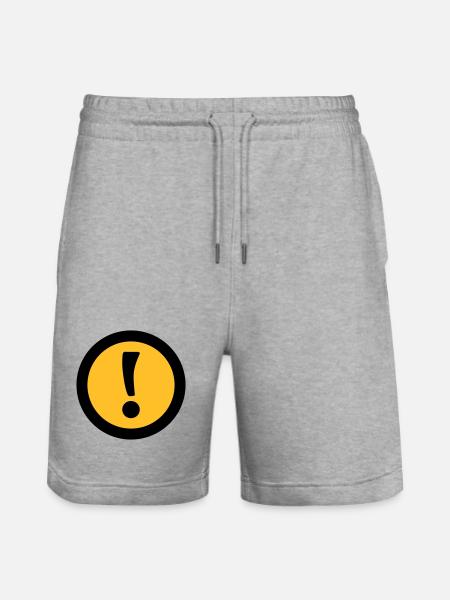 Achtung | Attention - Stanley/Stella Trainer Unisex Organic Jogging Shorts - heather grey