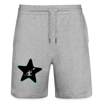Star de kayak - Short de jogging bio TRAINER Stanley/Stella unisexe - gris chiné - Devant - Nik (191cm) & Marisol (170cm)