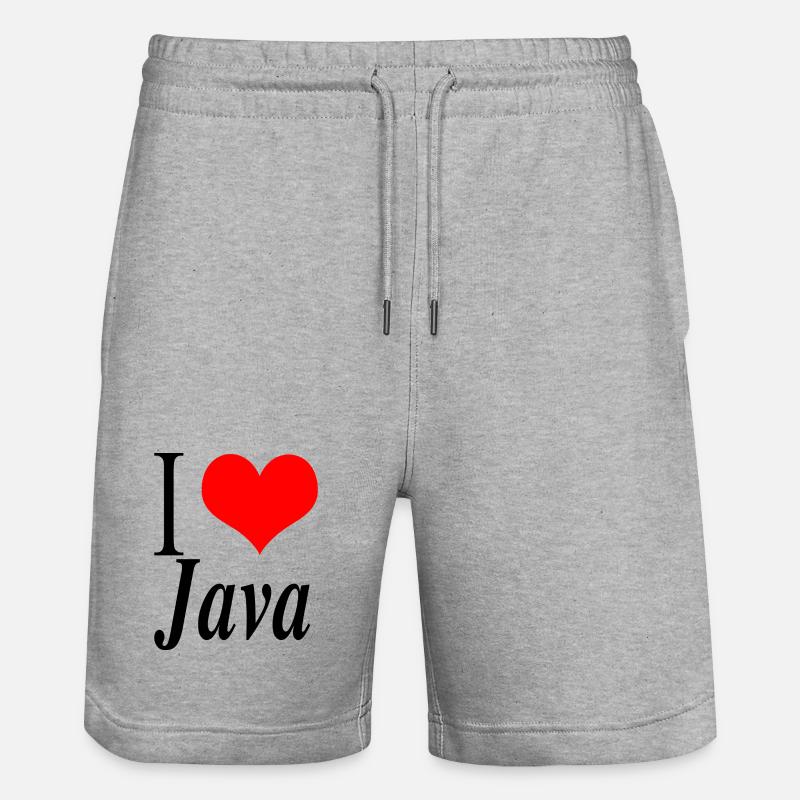 J'adore Java - Short de jogging bio TRAINER Stanley/Stella unisexe - gris chiné