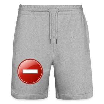 remove - Stanley/Stella Unisex Bio Joggingshorts Trainer  - Grau meliert - Vorne - Nik (191cm) & Marisol (170cm)