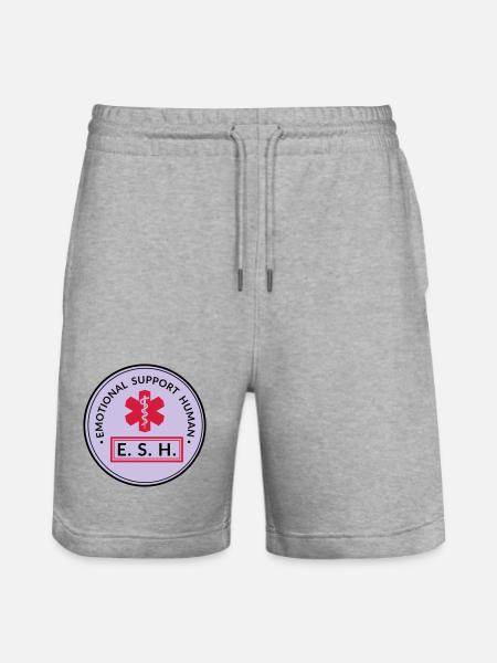 Emotional Support Human - Stanley/Stella Unisex Bio Joggingshorts Trainer - Grau meliert
