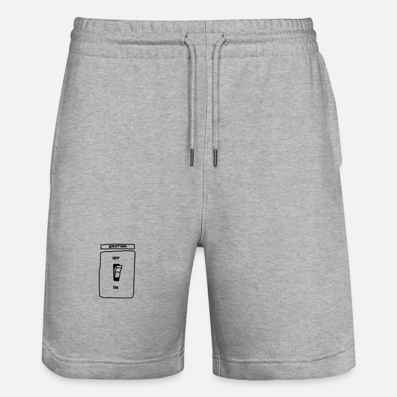 Interrupteur d'éclairage Emotion On Off - Short de jogging bio TRAINER Stanley/Stella unisexe - gris chiné