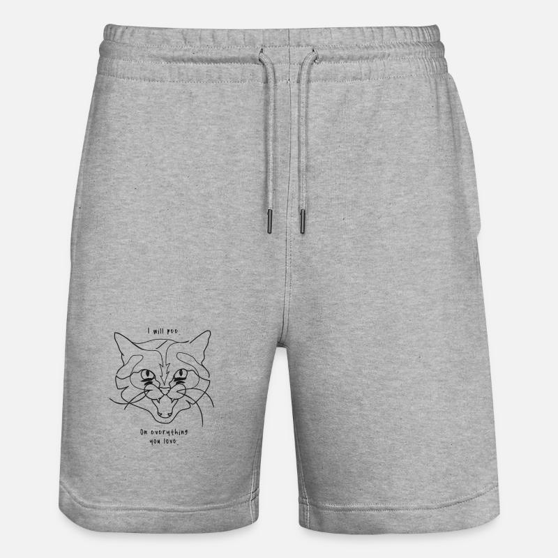 Chats Meme - Pee - Short de jogging bio TRAINER Stanley/Stella unisexe - gris chiné