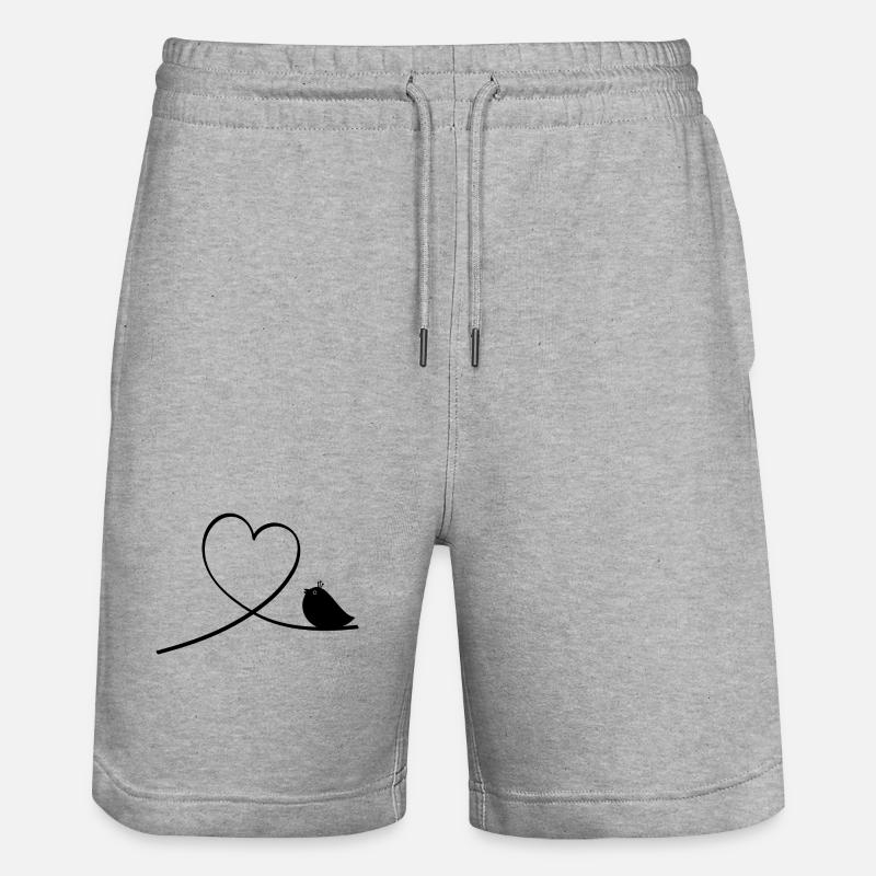 Oiseau - Short de jogging bio TRAINER Stanley/Stella unisexe - gris chiné