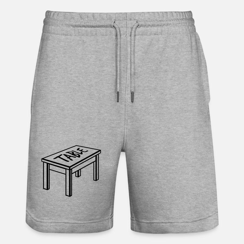 Menuisier Table à manger Bureau Meubles - Short de jogging bio TRAINER Stanley/Stella unisexe - gris chiné