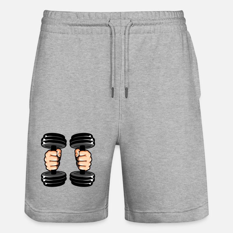Illustration de style de poignets lestés - Short de jogging bio TRAINER Stanley/Stella unisexe - gris chiné