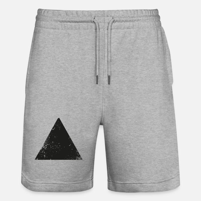 hippie triangle symbole de forme - Short de jogging bio TRAINER Stanley/Stella unisexe - gris chiné