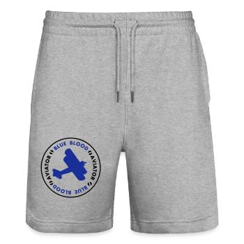 aviator - Stanley/Stella Trainer Unisex Organic Jogging Shorts - heather grey - Front - Nik (191cm) & Marisol (170cm)