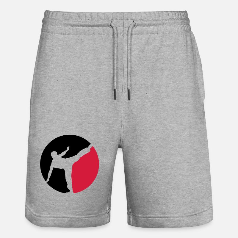 Karate - Short de jogging bio TRAINER Stanley/Stella unisexe - gris chiné