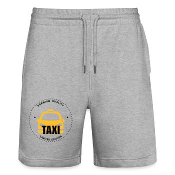 Taxi - Short de jogging bio TRAINER Stanley/Stella unisexe - gris chiné - Devant - Nik (191cm) & Marisol (170cm)