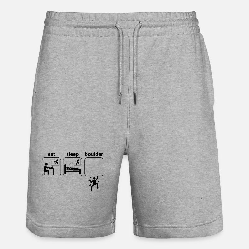 Mange le sommeil Boulder grimpe l'alpinisme - Short de jogging bio TRAINER Stanley/Stella unisexe - gris chiné