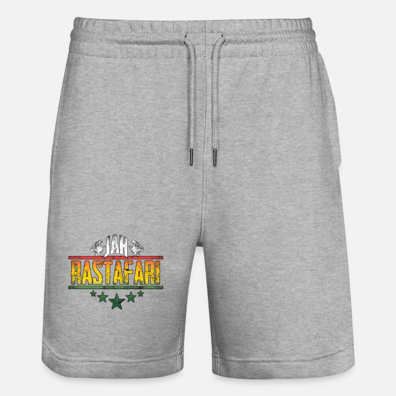Conception d’affirmation rastafari de Jah - Short de jogging bio TRAINER Stanley/Stella unisexe - gris chiné