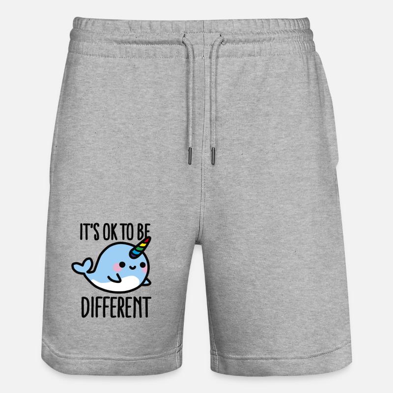It's ok to be different - Short de jogging bio TRAINER Stanley/Stella unisexe - gris chiné