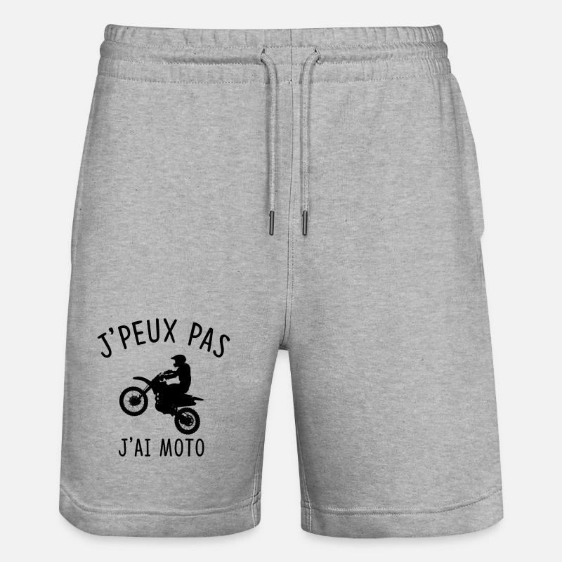 J'PEUX PAS J'AI MOTO - Short de jogging bio TRAINER Stanley/Stella unisexe - gris chiné