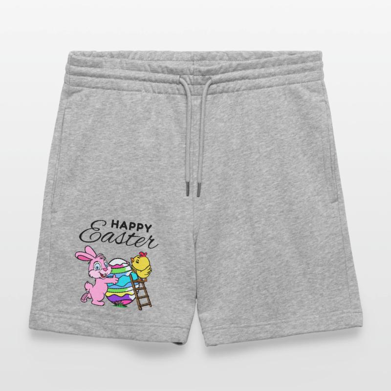 Happy Easter Easter Bunny Easter Chick Sweet Stanley/Stella Trainer Unisex Organic Jogging Shorts