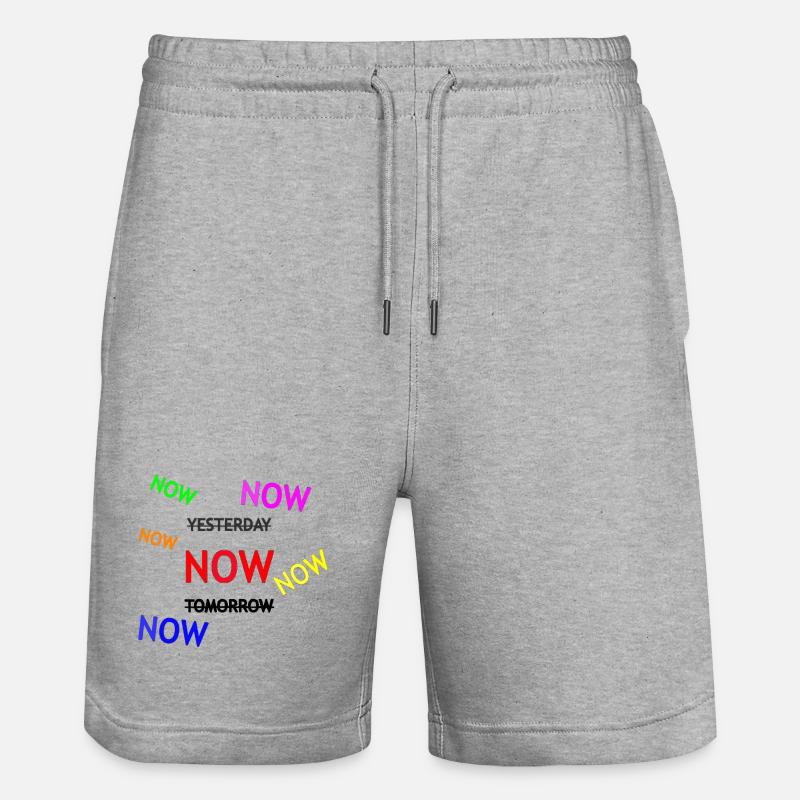 Illustration de texte de rappel dynamique - Short de jogging bio TRAINER Stanley/Stella unisexe - gris chiné
