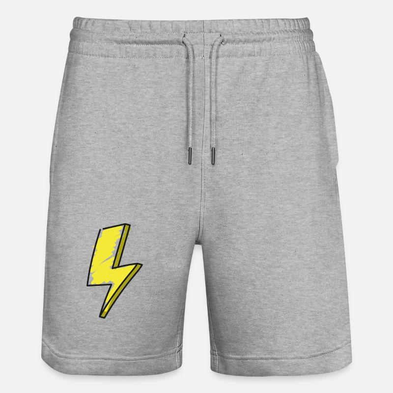 Blitz - Illustration - Stanley/Stella Unisex Bio Joggingshorts Trainer - Grau meliert