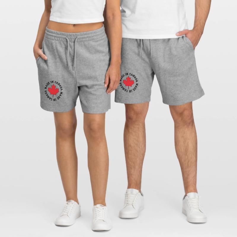 Made in Canada – Maple Leaf Statement Stanley/Stella Trainer Unisex Organic Jogging Shorts
