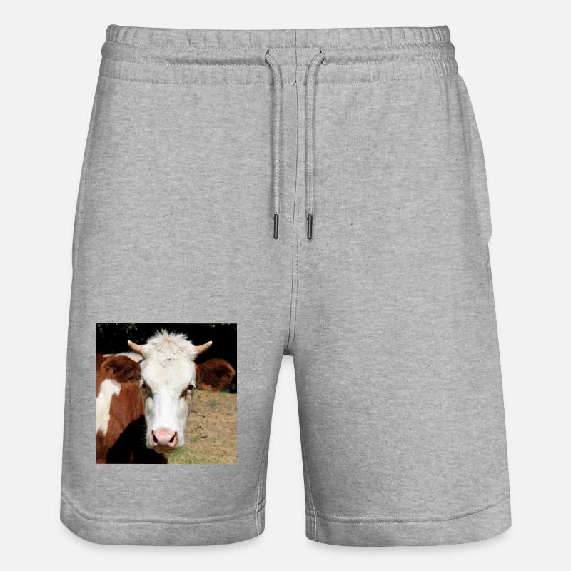 Affiche vache - Short de jogging bio TRAINER Stanley/Stella unisexe - gris chiné