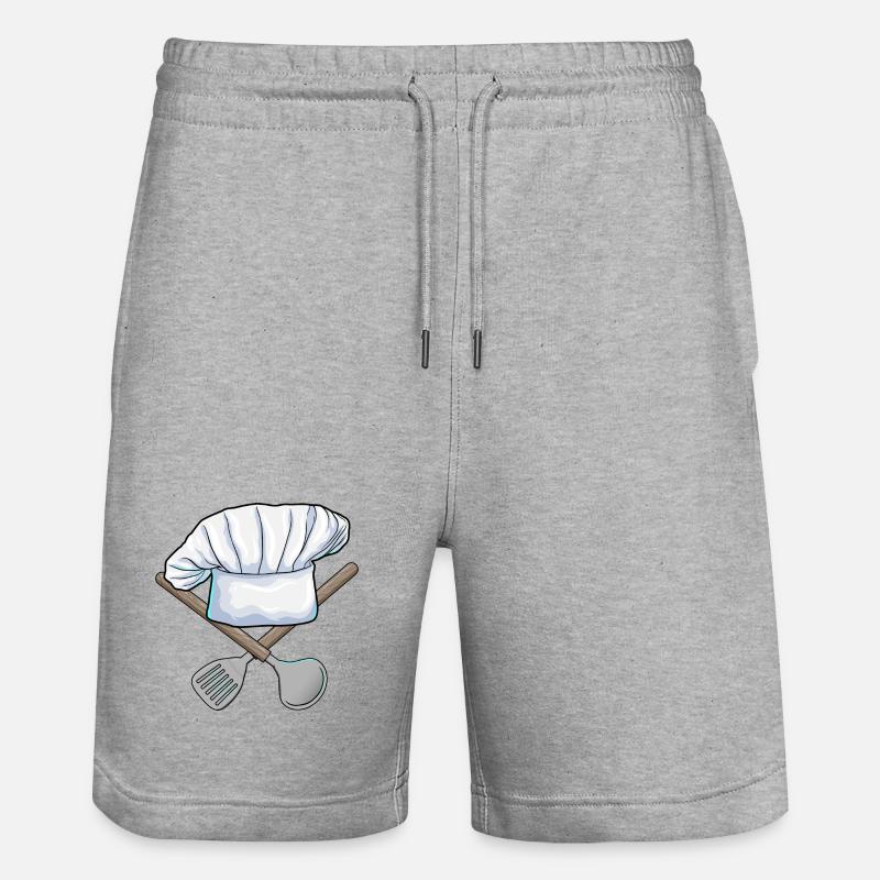 Cuisine du chapeau de chef - Short de jogging bio TRAINER Stanley/Stella unisexe - gris chiné