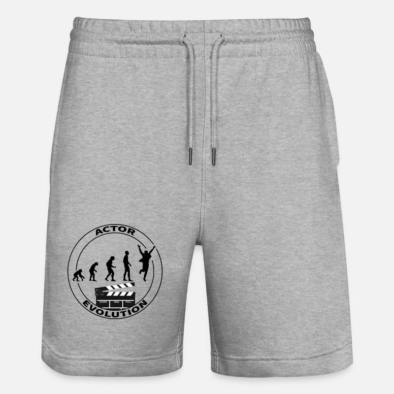 Cadeau d'interprète acteur d'évolution - Short de jogging bio TRAINER Stanley/Stella unisexe - gris chiné