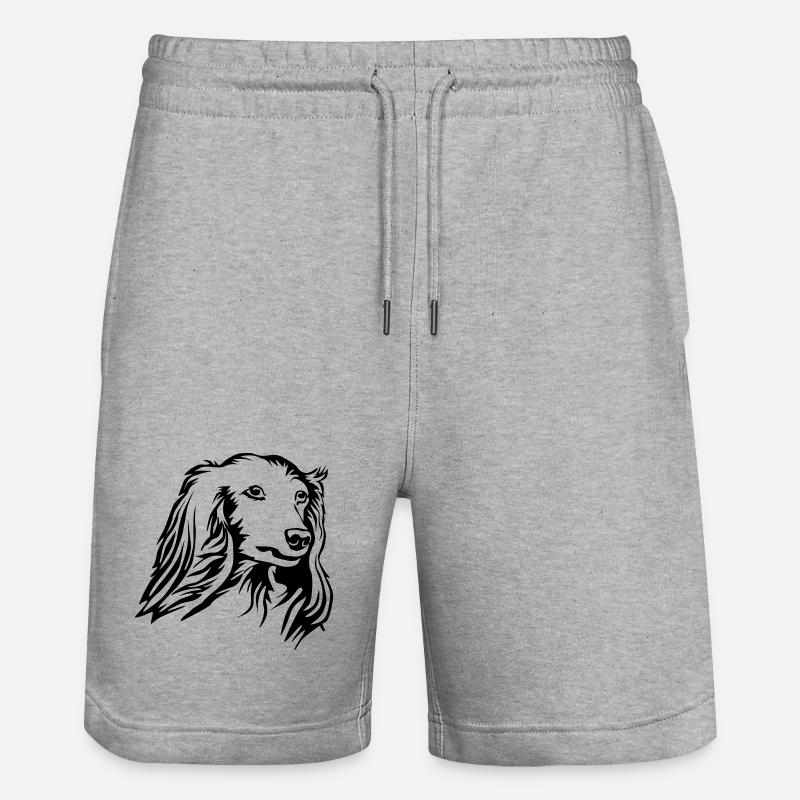 Tête de teckel - Short de jogging bio TRAINER Stanley/Stella unisexe - gris chiné