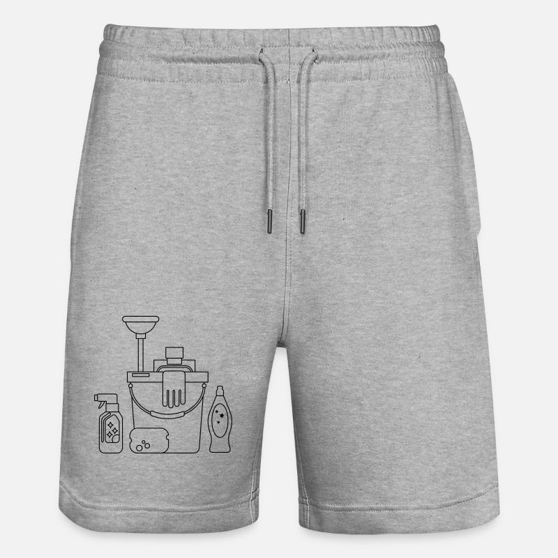 Putzeimer - Stanley/Stella Unisex Bio Joggingshorts Trainer  - Grau meliert