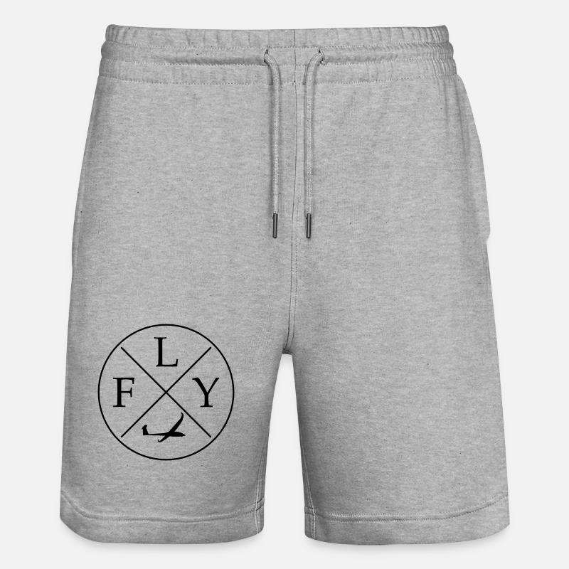 FLY Logo Glider remote control rc - Stanley/Stella Trainer Unisex Organic Jogging Shorts - heather grey