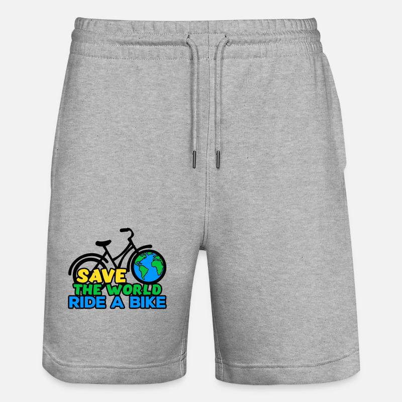 Umwelt Mutter Erde Statement Umweltschutz - Stanley/Stella Unisex Bio Joggingshorts Trainer  - Grau meliert
