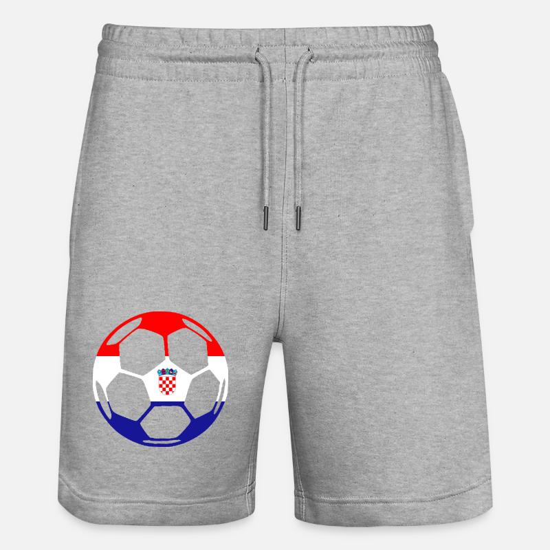 ballCROATIA - Short de jogging bio TRAINER Stanley/Stella unisexe - gris chiné