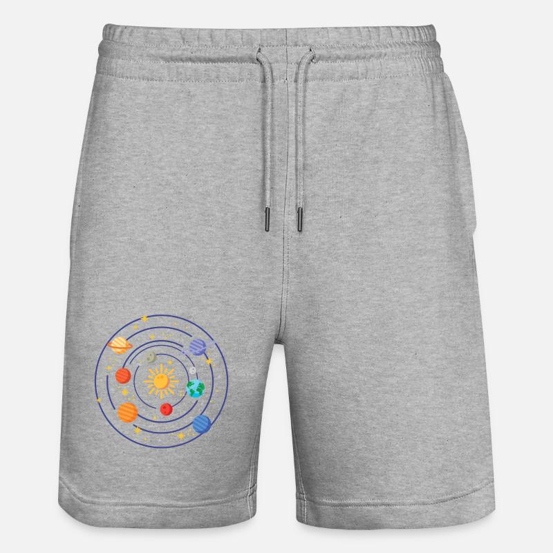 Système solaire - Short de jogging bio TRAINER Stanley/Stella unisexe - gris chiné