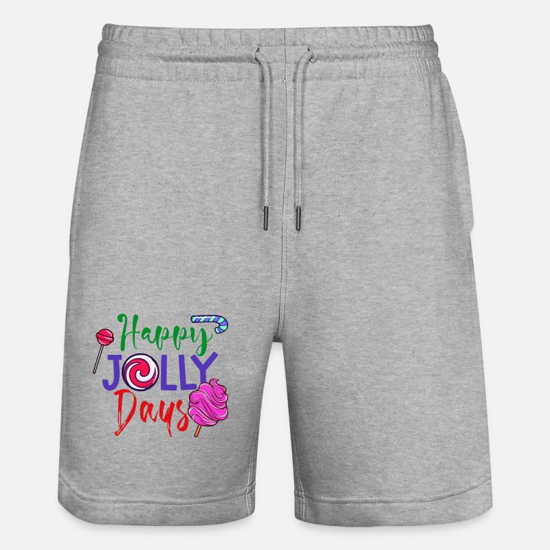 Sweets Statement Candy Snacking Delicious - Stanley/Stella Trainer Unisex Organic Jogging Shorts - heather grey