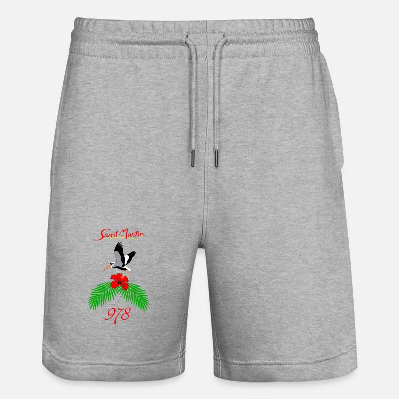 Saint-martin - Short de jogging bio TRAINER Stanley/Stella unisexe - gris chiné