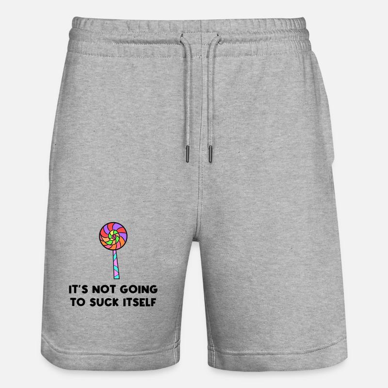 Sweets Statement Délicieux dessert Snacking - Short de jogging bio TRAINER Stanley/Stella unisexe - gris chiné